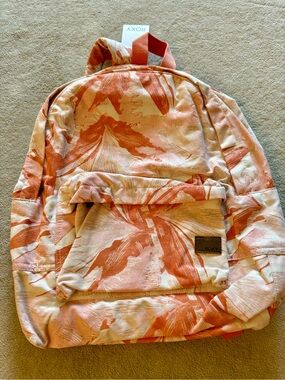 Roxy Coral & Cream Floral Backpack